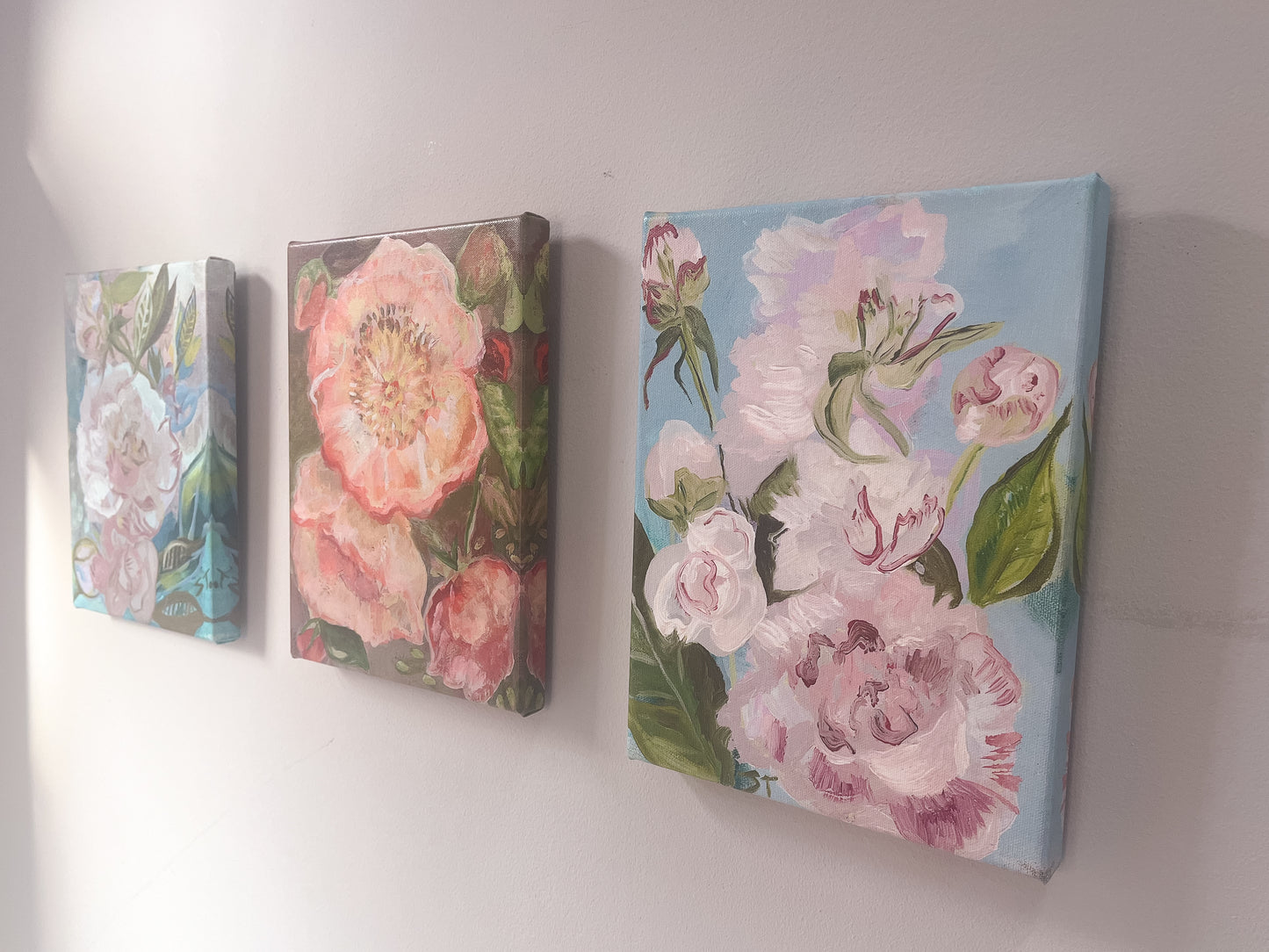 CANVAS PRINT "Soleil d'embre Peony" A Vertical Fine Art Giclee Reproduction