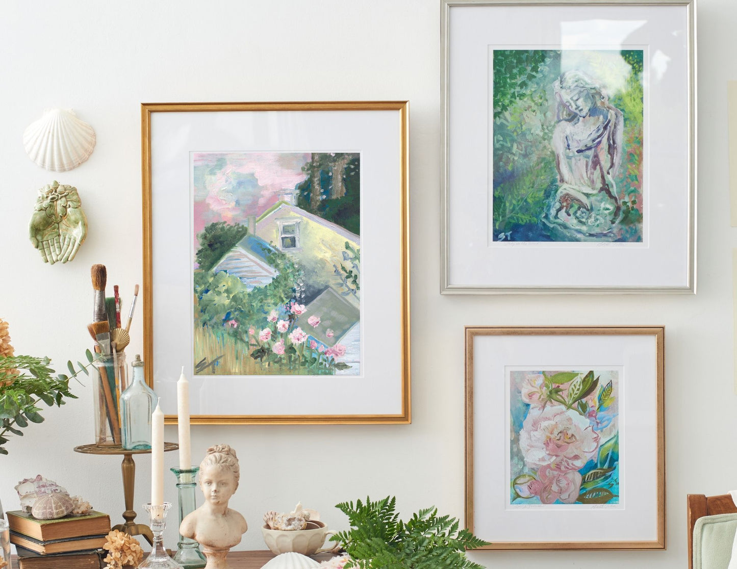 PRINT "La Vie en Rose"  A Vertical Fine Art Giclee Reproduction