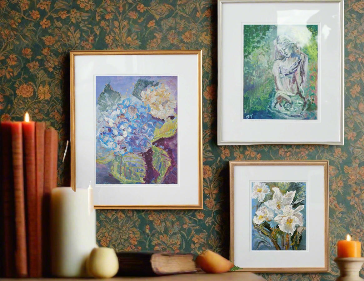 PRINT "Hydrangea" A Vertical Fine Art Reproduction