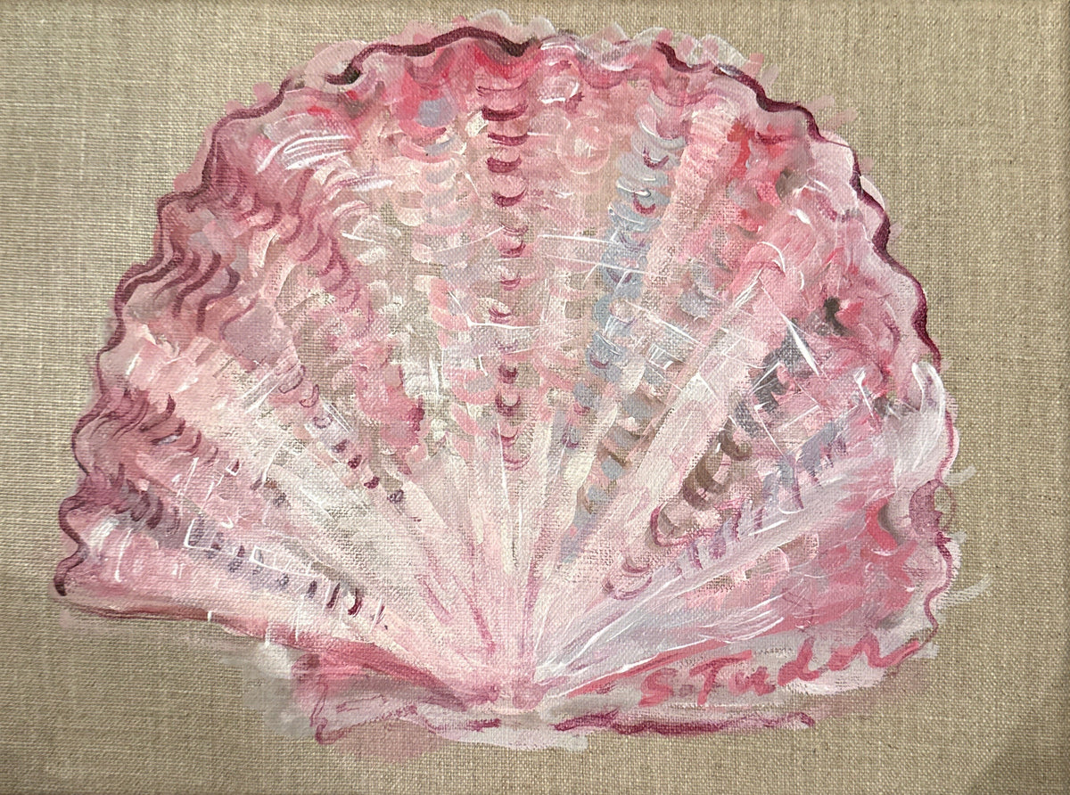 Sarah Heppner Shells ORIGINAL Pink Shell β Sarah Tudor Art Studio