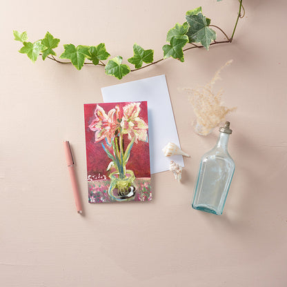 Individual Amaryllis Folded Notecard