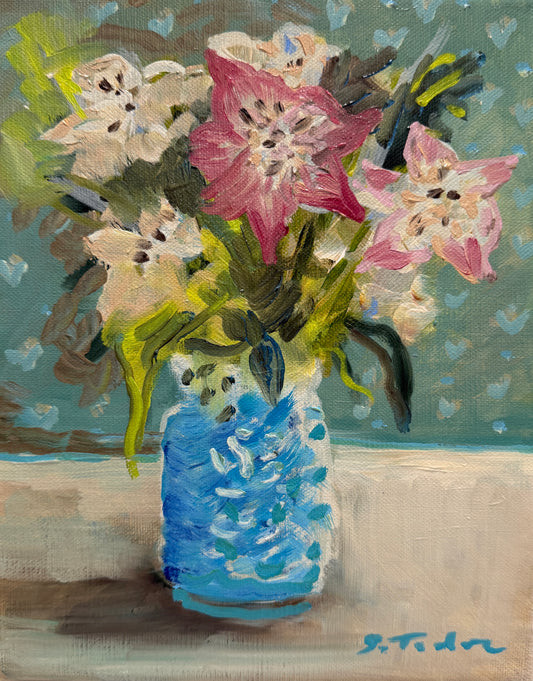 CANVAS PRINT-Reverie I in Pink and Blue
