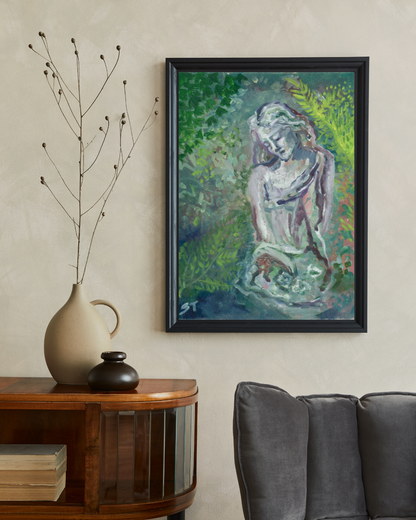 PRINT "Lady in the Wood" A Vertical Fine Art Giclee Reproduction