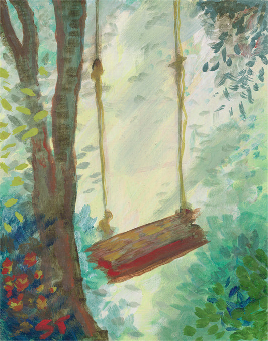 CANVAS PRINT "Her Swing" A Vertical Fine Art Giclee Reproduction