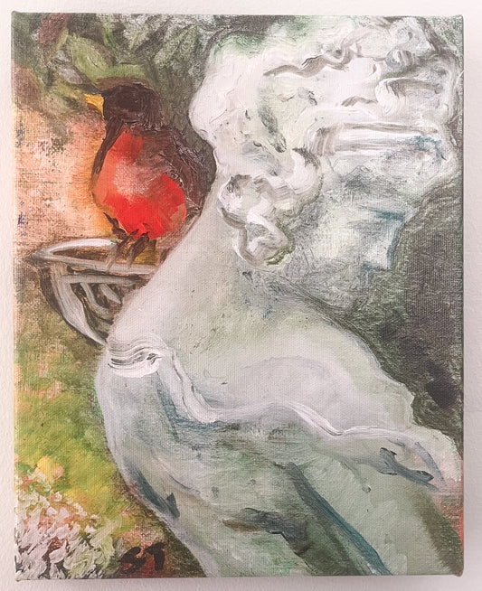 CANVAS PRINT "Into the Garden" A Vertical Fine Art Giclee Reproduction
