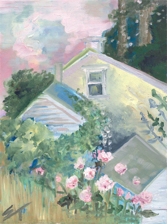 CANVAS PRINT "La Vie en Rose" A Vertical Fine Art Giclee Reproduction