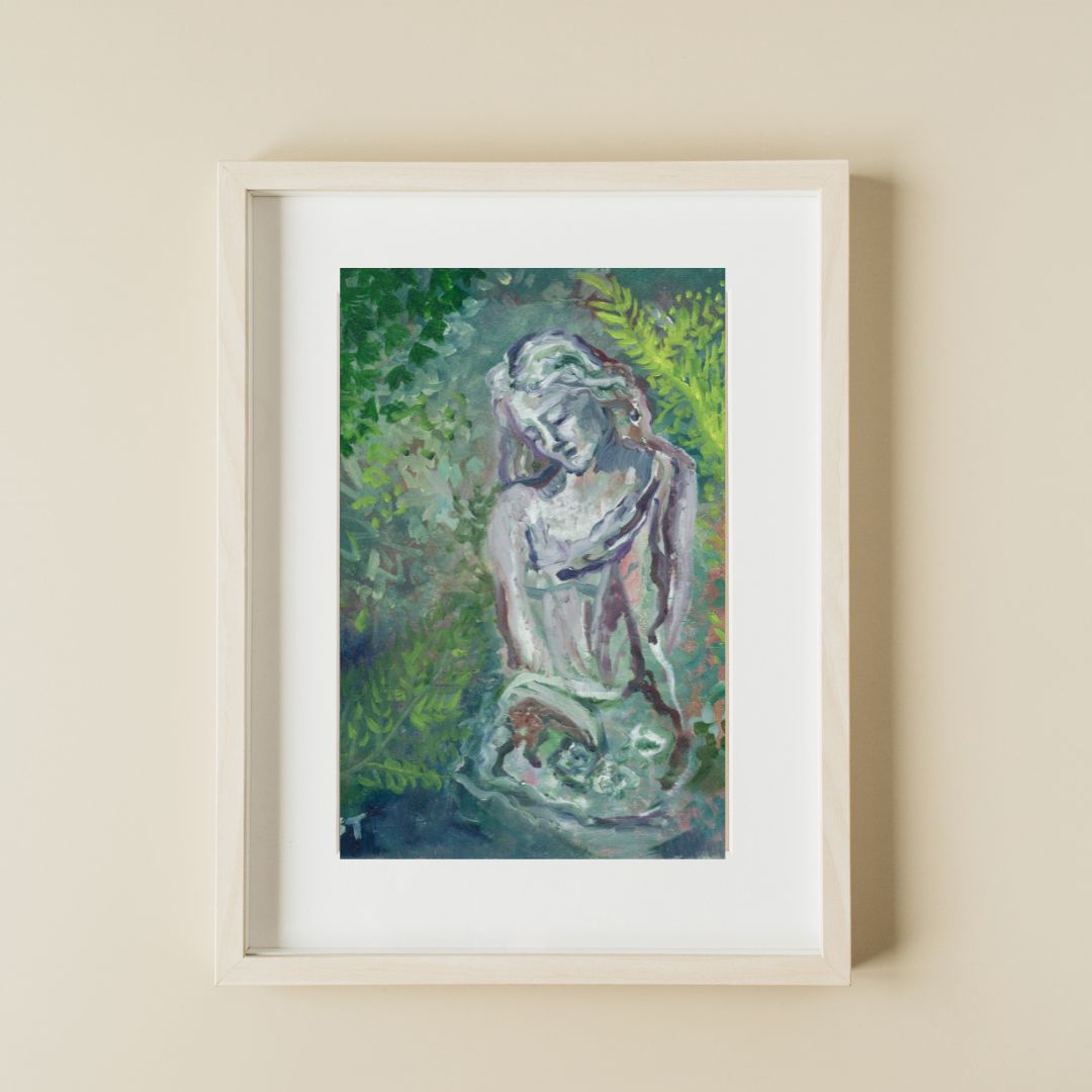PRINT "Lady in the Wood" A Vertical Fine Art Giclee Reproduction