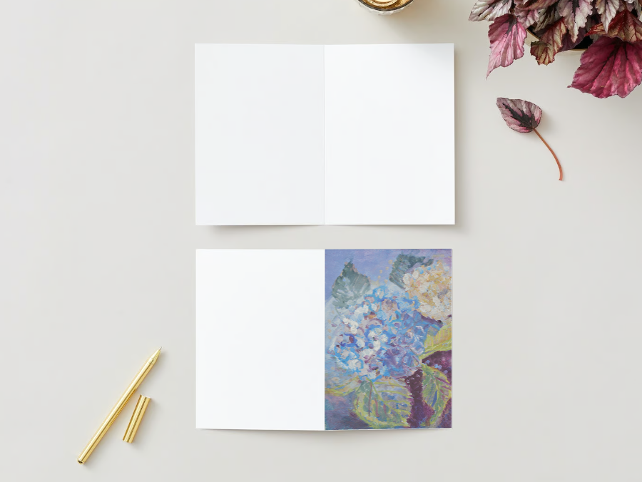 Hydrangea Folded Notecards (Set of 8)